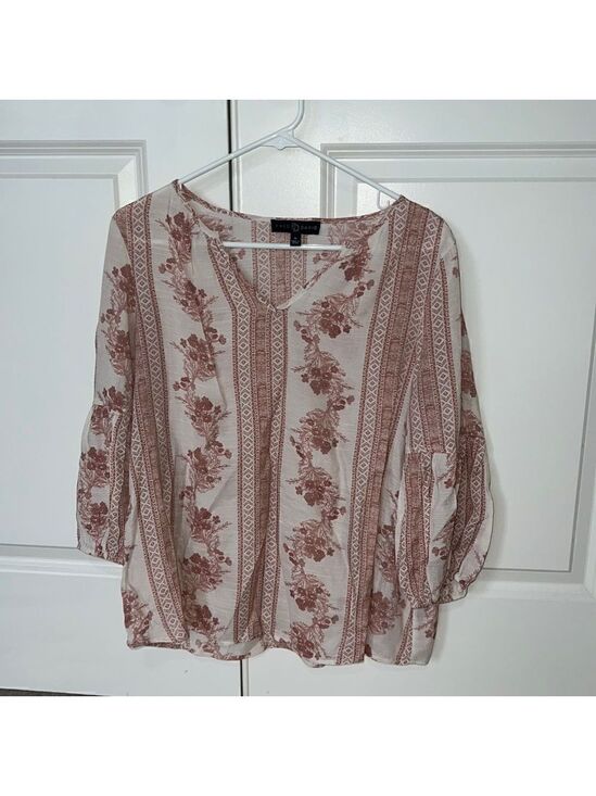 Fred David Tops - FRED DAVID Sheer Pink Tunic Top Rayon Blend